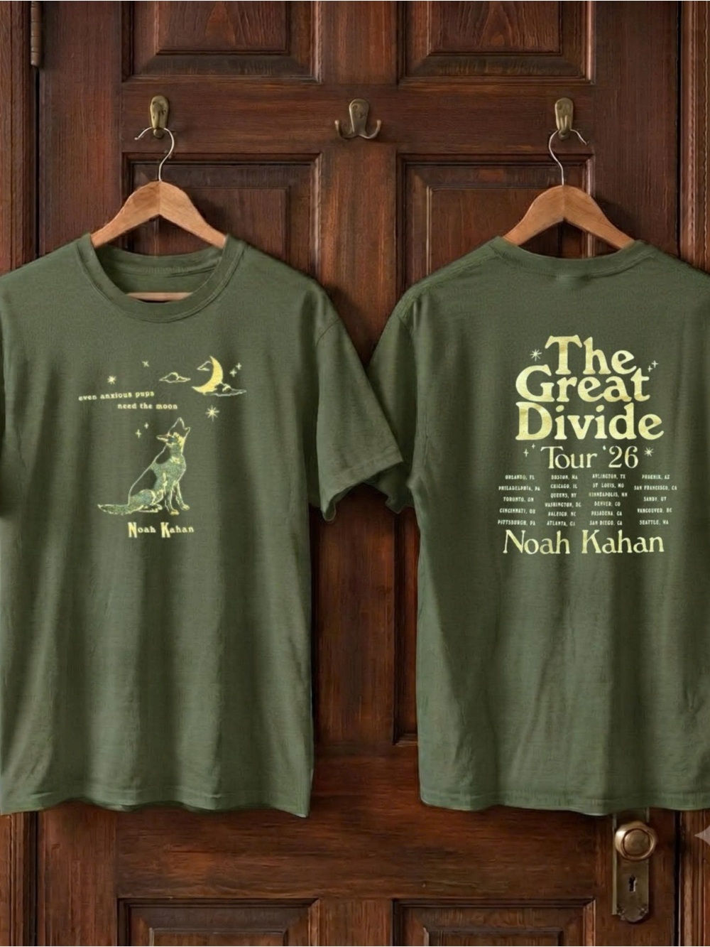 The Great Divide Tour '26 Graphic Gildan Military Green Tshirt